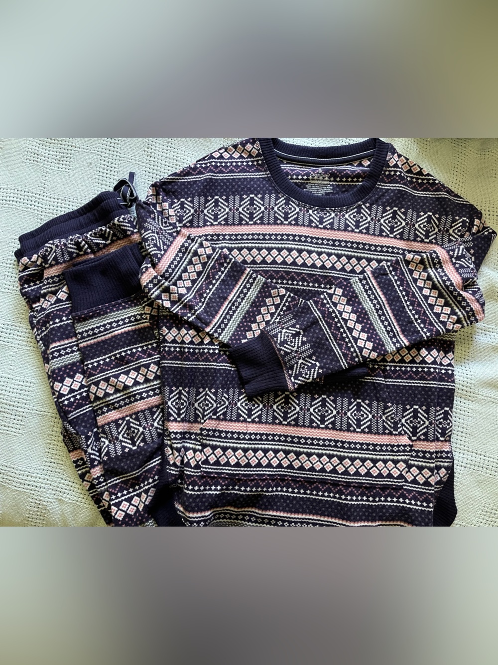 Cuddl Duds Fair Isle Lounge Set